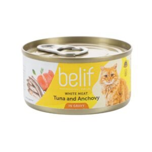 בליף מעדן לחתול בטעם טונה ואנשובי ברוטב 80 גרם