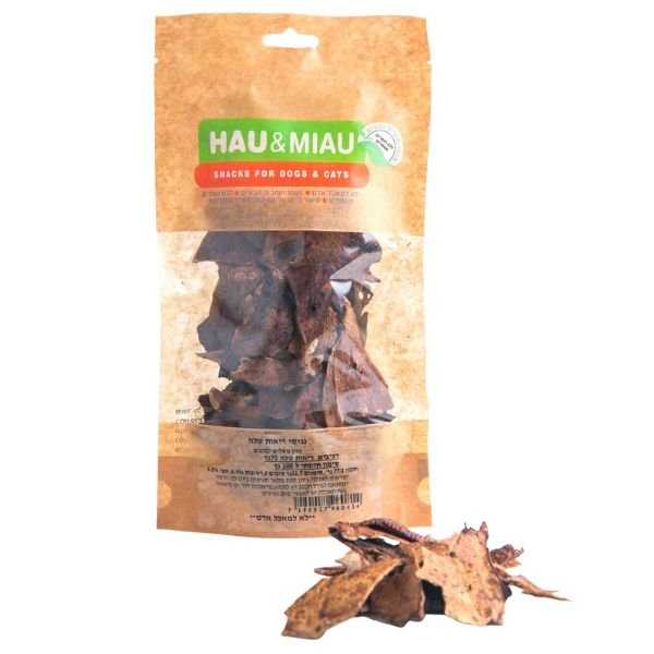 HAU&amp;MIAU חטיפי ריאות טלה 70 גרם