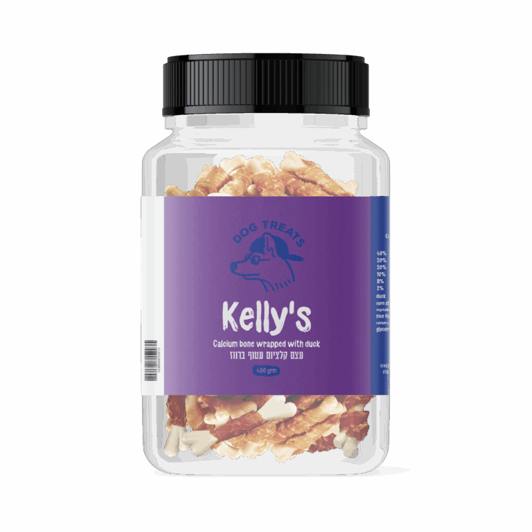 קליז חטיף עצם קלציום עטוף ברווז בקופסא 400 גרם בקופסה