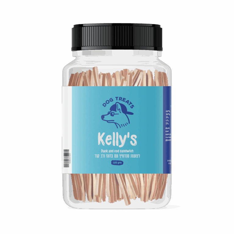 קליז חטיף רצועות סנדוויץ ברווז ודג קוד בקופסא 400 גרם