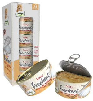 פרשסט טונה ואנשובי מארז 6 יח 80 גרם בקופסה