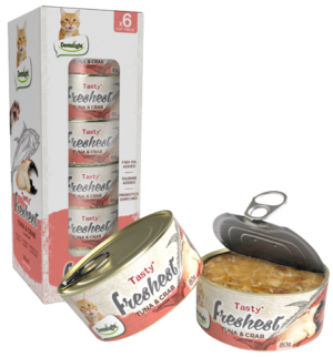 פרשסט טונה וסרטנים מארז 6 יח 80 גרם בקופסה