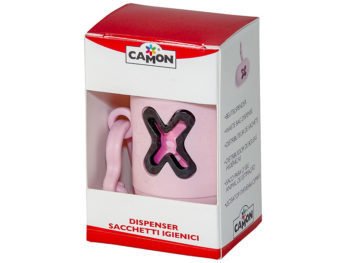 קאמון מתקן שקיות צרכים ורוד 1 יחידה