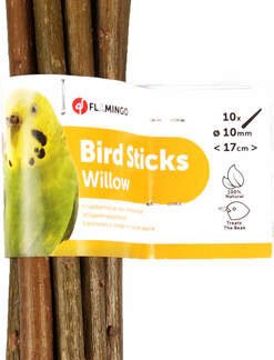 מקלות עץ כרסום טבעי לתוכים 10 יחידות