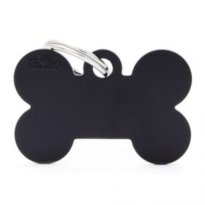 תג שם+ חריטה- עצם ענקית שחורה 1 יחידה