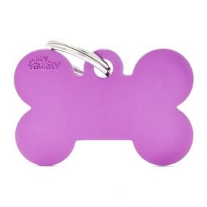 תג שם+ חריטה- עצם ענקית סגולה 1 יחידה