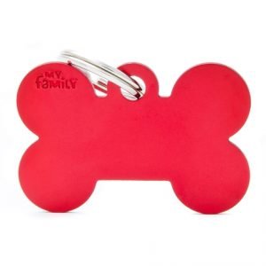 תג שם+ חריטה- עצם ענקית אדומה 1 יחידה