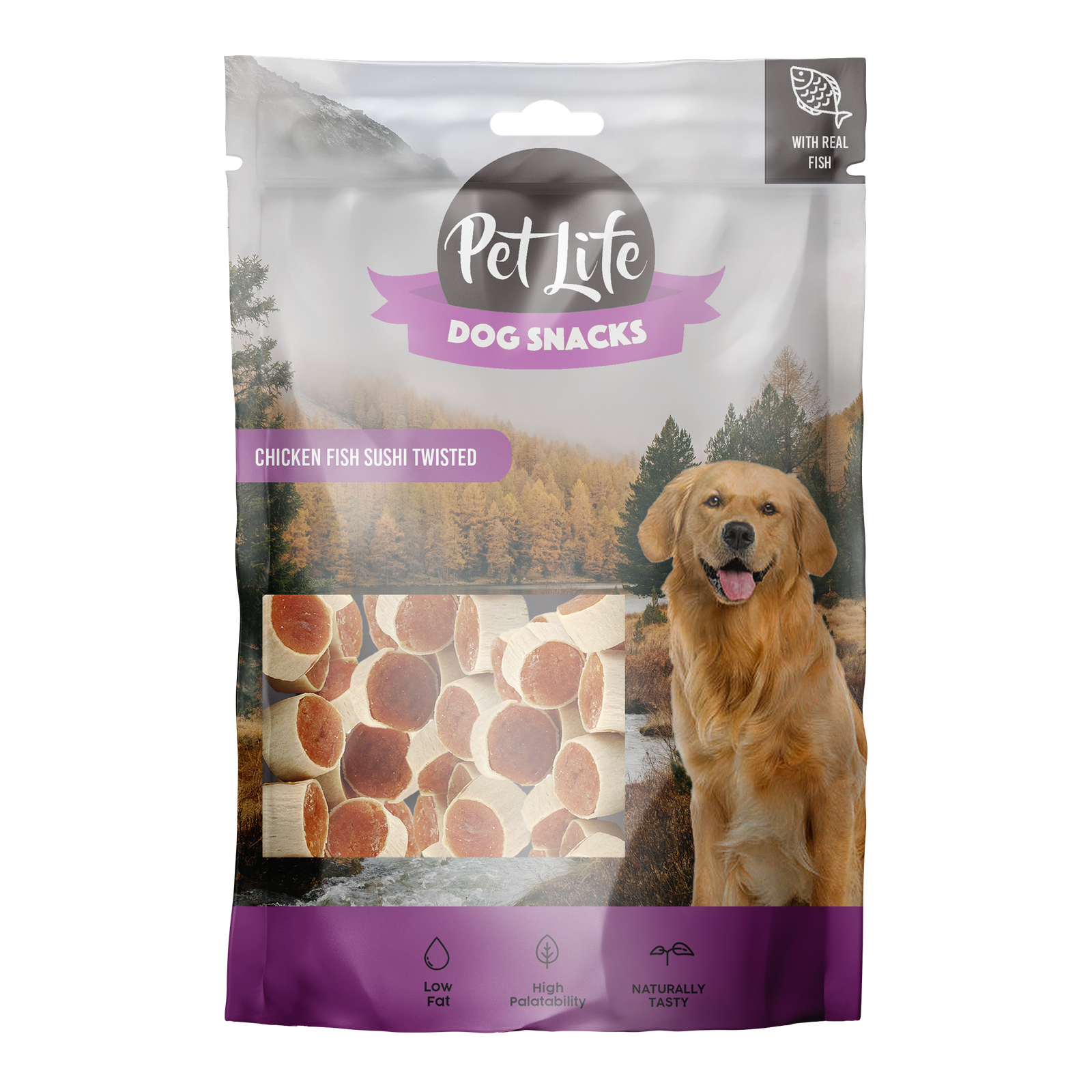 פט לייף חטיף סושי מיני עוף ודג