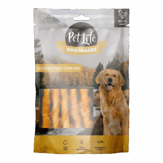 פט לייף חטיף מקל עור גולמי עטוף עוף וגבינה