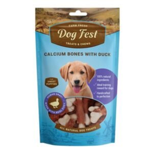 דוג פסט חטיף קלציום עם ברווז לגור 90 גרם בקופסה