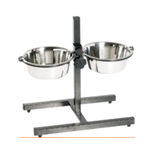 מעמד ברזל מתכוונן + קערות 45 סמ