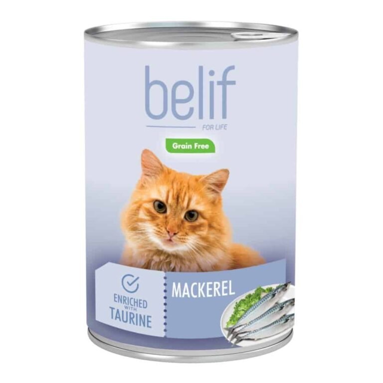 בליף שימורים גורים עוף ומקרל 400 גרם בקופסה