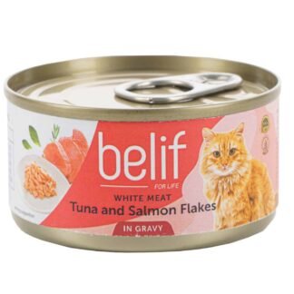 בליף מעדן לחתול בטעם טונה ופתיתי סלמון בג'לי 80 גרם