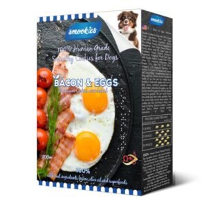 SMOOKIES עוגיות טבעיות לכלב בייקון וביצים 200 גרם בקופסה
