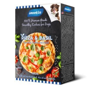 SMOOKIES עוגיות טבעיות לכלב פיצה ובזיליקום 200 גרם בקופסה