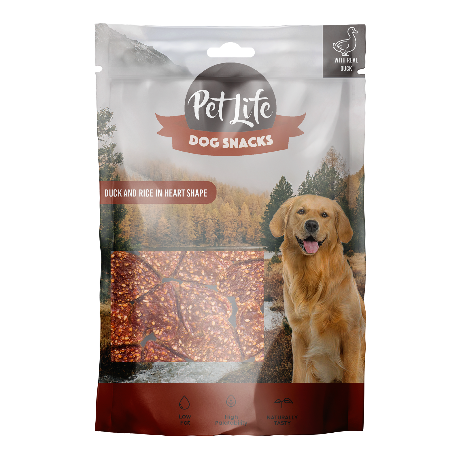 פט לייף חטיף לבבות ברווז ואורז