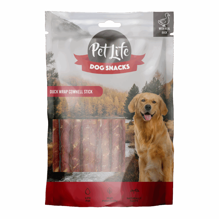 פט לייף חטיף מקל עור גולמי עטוף ברווז