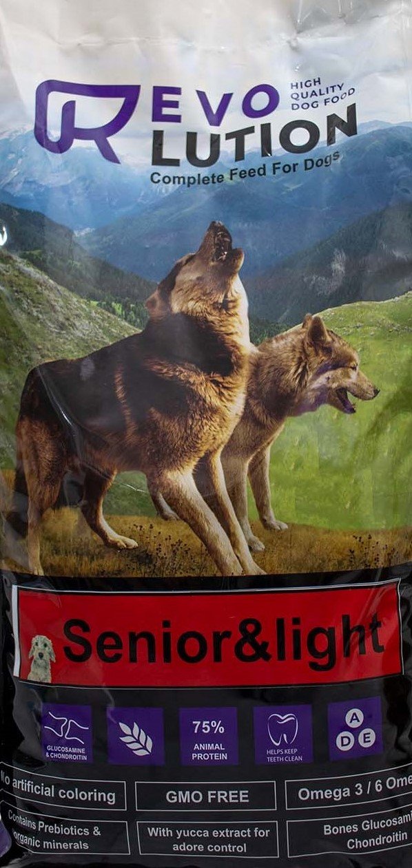 Revolution רבולושיין לייט סניור – לכלבים מבוגרים או עם עודף משקל (12 ק"ג)