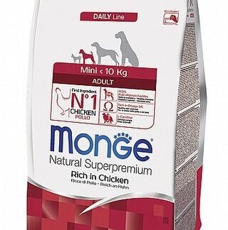 Monge מונג’ מיני אדולט – עוף (3 ק"ג)