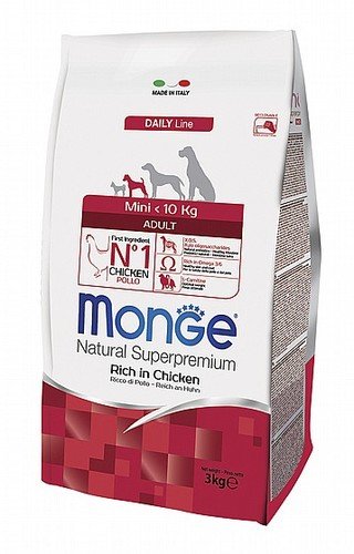 Monge מונג’ מיני אדולט – עוף (3 ק"ג)