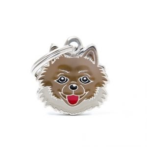 תג שם+ חריטה- גזעים פומרניאן 1 יחידה