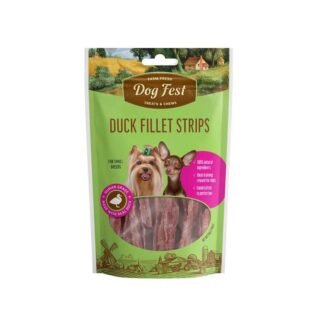 Dog Fest דוג פסט חטיף מקלות ברווז כלבים מגזע קטן 55 גרם