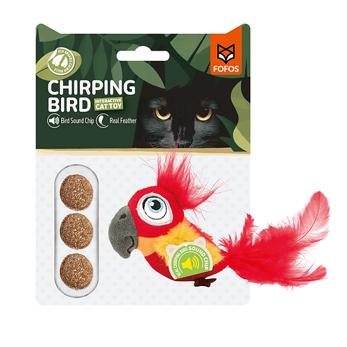 פופוס צעצוע לחתול תוכי עם קטניפ