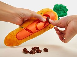 פופוס צעצוע גזר בד עם מקום לחטיפים