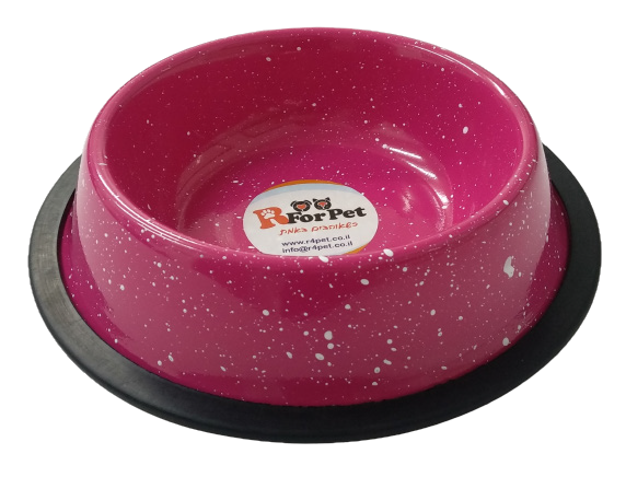 קערת נירוסטה ציפוי ורוד 30 סמ