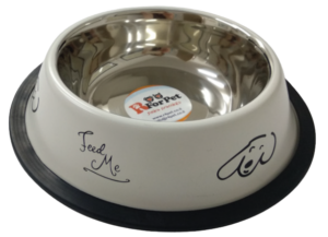 קערת נירוסטה ציפוי לבן 16 סמ