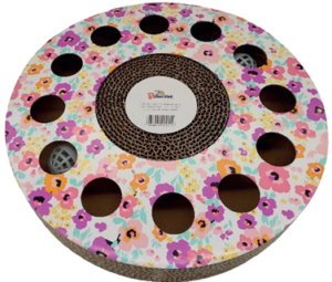 קרטון גירוד עגול עם כדורים מרשרשים 1 יחידה