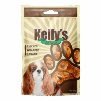 חטיף קליז בננה מיובשת ועוף 100 גרם בקופסה