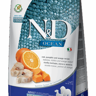 ND אושן קוד דגנים תפוז כלב מדיום 12 ק''ג