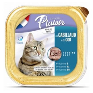 פלז'יר מעדן לחתול סטרלייז דג קוד 100 גרם בקופסה