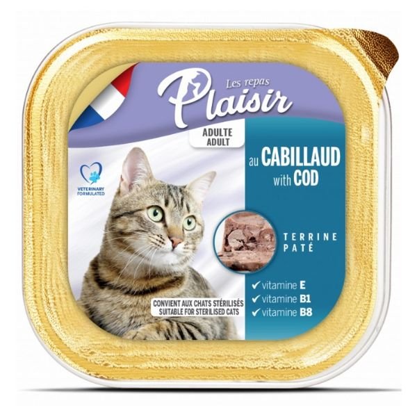 פלז'יר מעדן לחתול סטרלייז דג קוד 100 גרם בקופסה