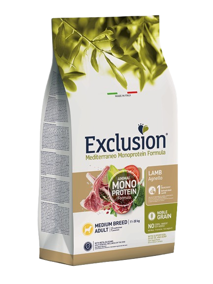 אקסלוז'ן נובל כבש (חלבון יחיד) לכלבים מגזע קטן - 7 ק"ג Exclusion